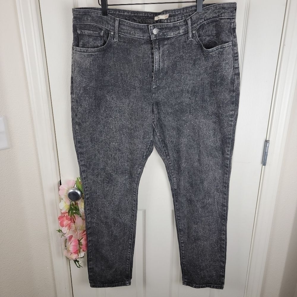 Levi's 711 Women's Plus Size skinny gray denim jeans 22w